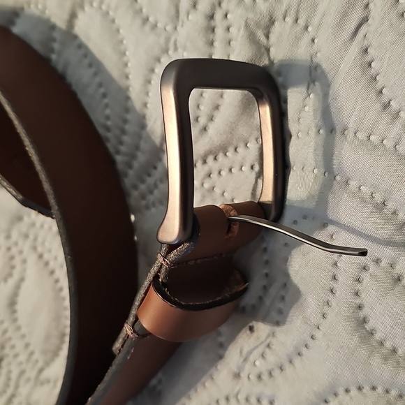 Timberland Brown Leather Belt with Metal Buckle - Picture 8 of 8